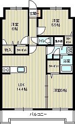 ベスタ防府 3LDKの間取図画像