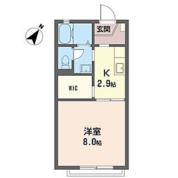グランシード立石 1Kの間取図画像