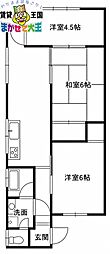 野口ビル 3DKの間取図画像