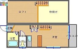 クラブ・イタリア ワンルームの間取図画像