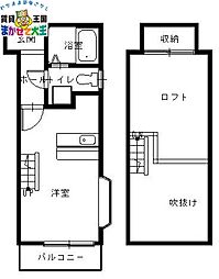 コンフォート白鳥 ワンルームの間取図画像