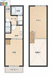 メルフィーズ住吉 1Kの間取図画像
