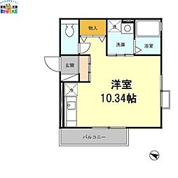 ビジュービスタ4 ワンルームの間取図画像