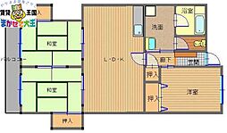 エクセレンス下屋敷 3LDKの間取図画像