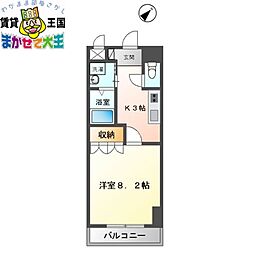 ForestView泉 1Kの間取図画像