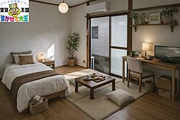 上西山ハイツ 102 1階1Kのリビング/ダイニング