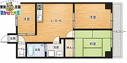 東亜物産ビル 3LDKの間取図画像