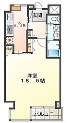 マンションさつき野 1Kの間取図画像