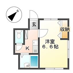 ベルコート中野山王 1Kの間取図画像