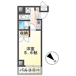共立リライアンス八王子2 1Kの間取図画像