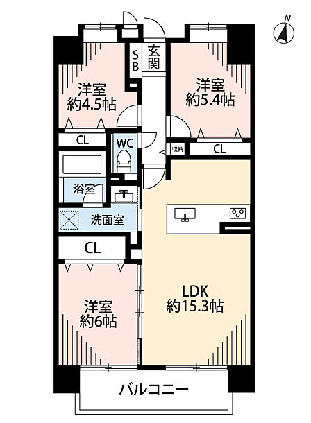 リフォーム済みの充実の3LDK