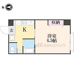ハウスピエーメ 4階1Kの間取り