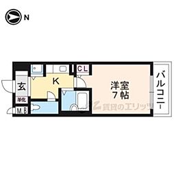 サムティ京都祇園 6階1Kの間取り
