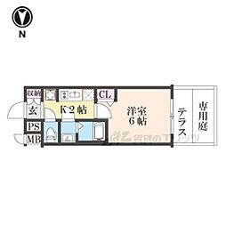 プレサンス十条凛華 1階1Kの間取り