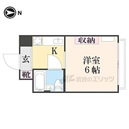ＫＴマンション 3階ワンルームの間取り