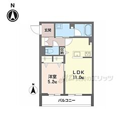 シャーメゾン　マーサ東山 3階1LDKの間取り