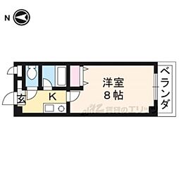 京阪本線 三条駅 バス15分 浄土寺下車 徒歩4分の賃貸マンション 1階1Kの間取り