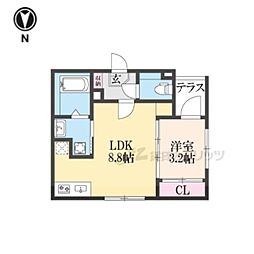 EMBELLIR COCO 1階1LDKの間取り