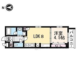 ベラジオ堀川今出川II 4階1LDKの間取り