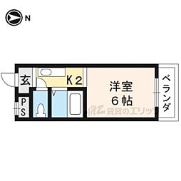 ミリオスポット 4階1Kの間取り