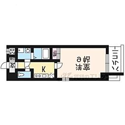 バロン 7階1Kの間取り