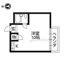 ハイツ松本 3階ワンルームの間取り