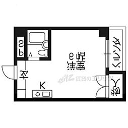 アメニティー聖護院 1Kの間取図画像