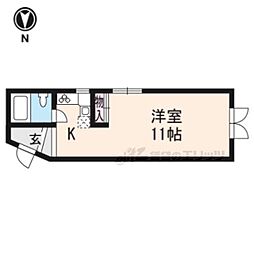 プルミエール五条 ワンルームの間取図画像
