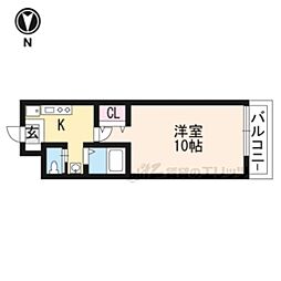 ブリリアンスito 1Kの間取図画像