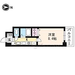 CA.プレザントヒル 1Kの間取図画像