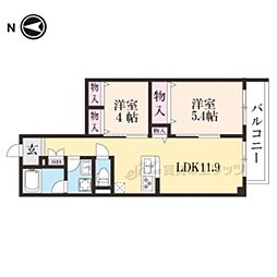 シャーメゾン京都六角大宮 2LDKの間取図画像