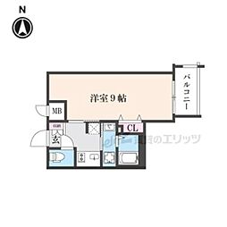 ファーストフィオーレ京都コーヴォ 1Kの間取図画像