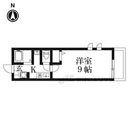 レーベン.21 1Kの間取図画像