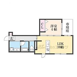 レガリア京都烏丸 1LDKの間取図画像