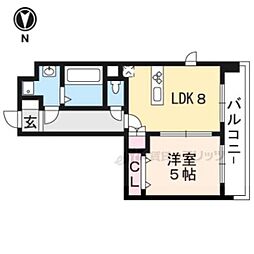プレサンス京都天使突抜奏 1LDKの間取図画像
