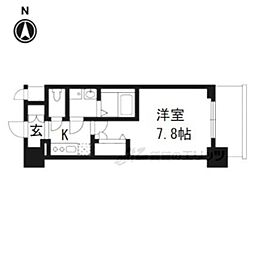 エスリード京都梅小路アヴェニテ 1Kの間取図画像