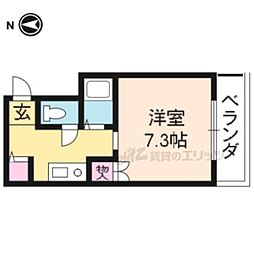 メゾンEST 1Kの間取図画像