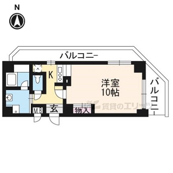 智恵光院ハイツ 203｜京都府京都市上京区日暮通丸太町上る西入西院町(賃貸マンション1K・2階・32.20㎡)の写真 その2