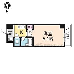 メゾン・ド・エクレール 4階1Kの間取り