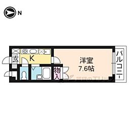 京都地下鉄東西線 二条駅 徒歩1分の賃貸マンション 2階1Kの間取り