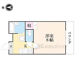 マタム 4階1Kの間取り