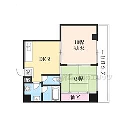 セノータ 5階2DKの間取り