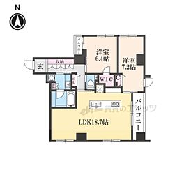 GRANLUXE御所南 2LDKの間取図画像