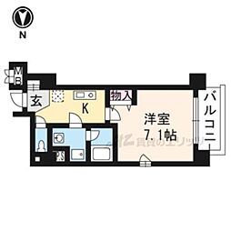 アスヴェル京都市役所前2 1Kの間取図画像