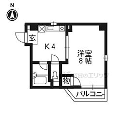 メゾンf 1Kの間取図画像