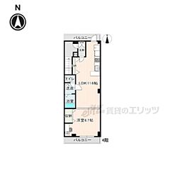 マスターリンクビル 1LDKの間取図画像