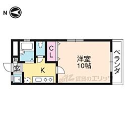 ピーノコウラク 1Kの間取図画像