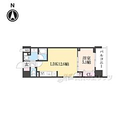 ベラジオ雅び京都三条通 1LDKの間取図画像