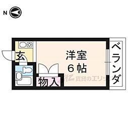 京阪本線 出町柳駅 徒歩4分の賃貸マンション 4階1Kの間取り