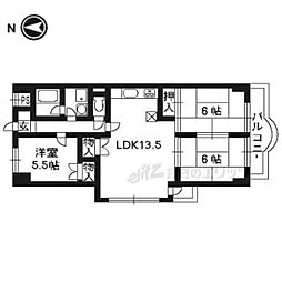 グレイスヴィラ阿部 8階3LDKの間取り